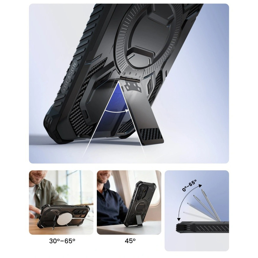 Etui pancerne Supcase i-Blason Armorbox Mag KickStand SP do Galaxy S26, czarne