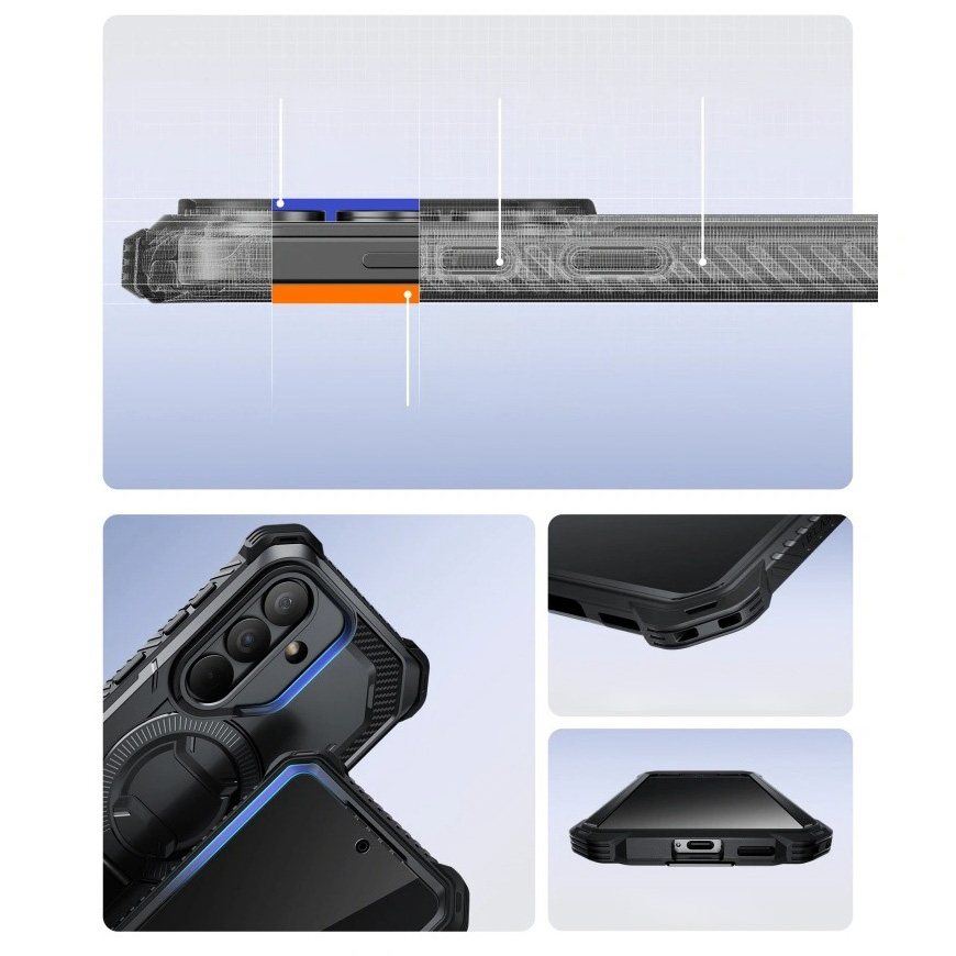 Etui pancerne Supcase i-Blason Armorbox Mag KickStand SP do Galaxy S26, czarne