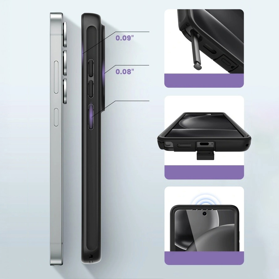 Etui Supcase i-Blason Cosmo Mag RingStand z MagSafe do Galaxy S26 Ultra, czarne aramidowe