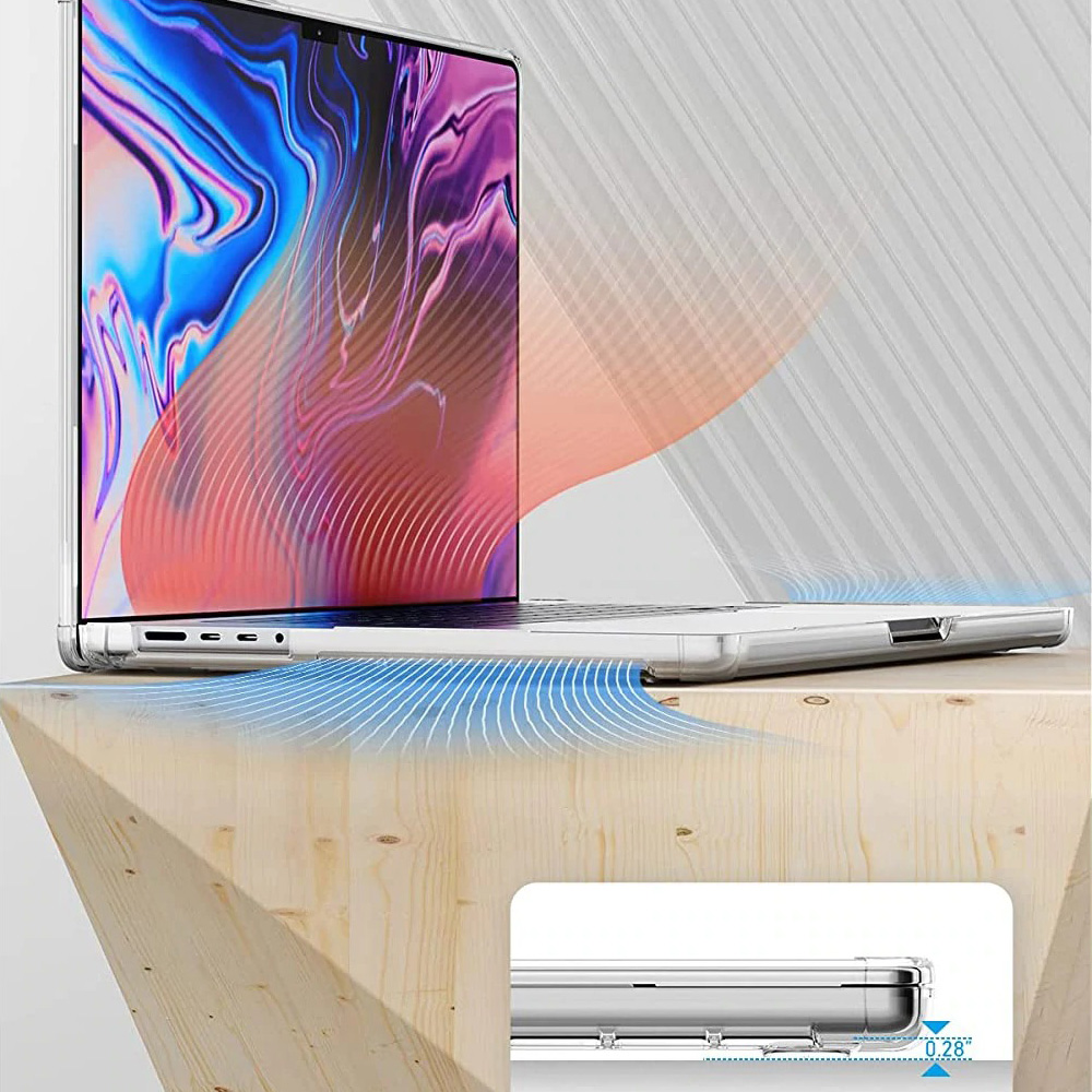 Etui pancerne Supcase Unicorn Beetle Clear do MacBook Pro 16 2021-2024, przezroczyste