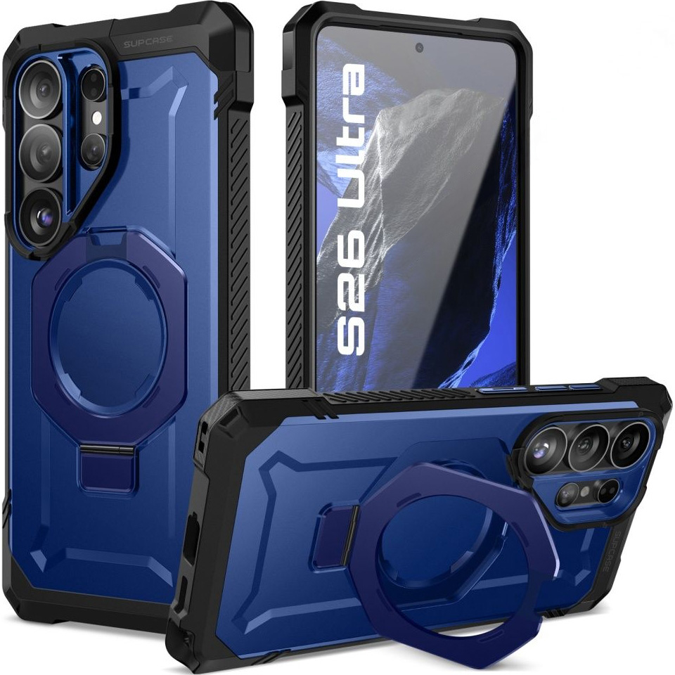 Etui pancerne Supcase Unicorn Beetle Grip Mag do Galaxy S26 Ultra, niebiesko-czarne