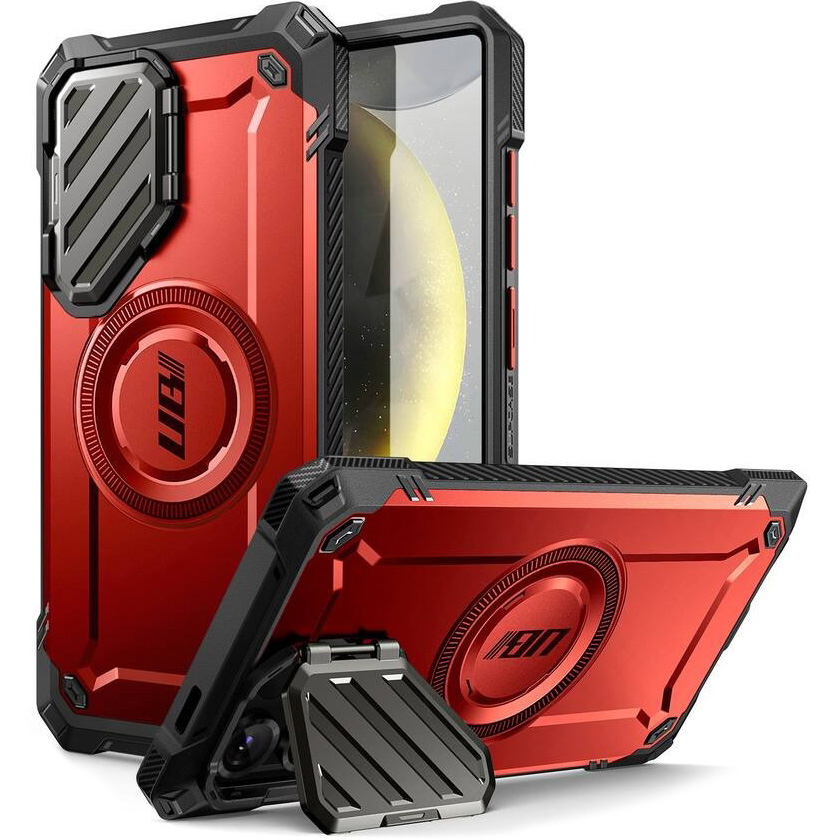 Etui Supcase Unicorn Beetle Mag XT do MagSafe do Galaxy S25 Ultra, czerwone