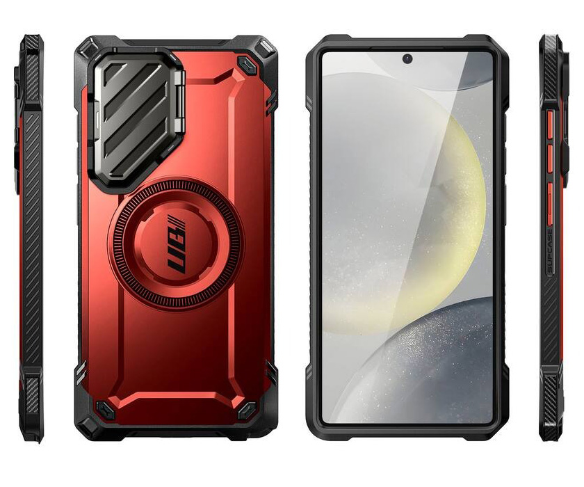 Etui Supcase Unicorn Beetle Mag XT do MagSafe do Galaxy S25 Ultra, czerwone