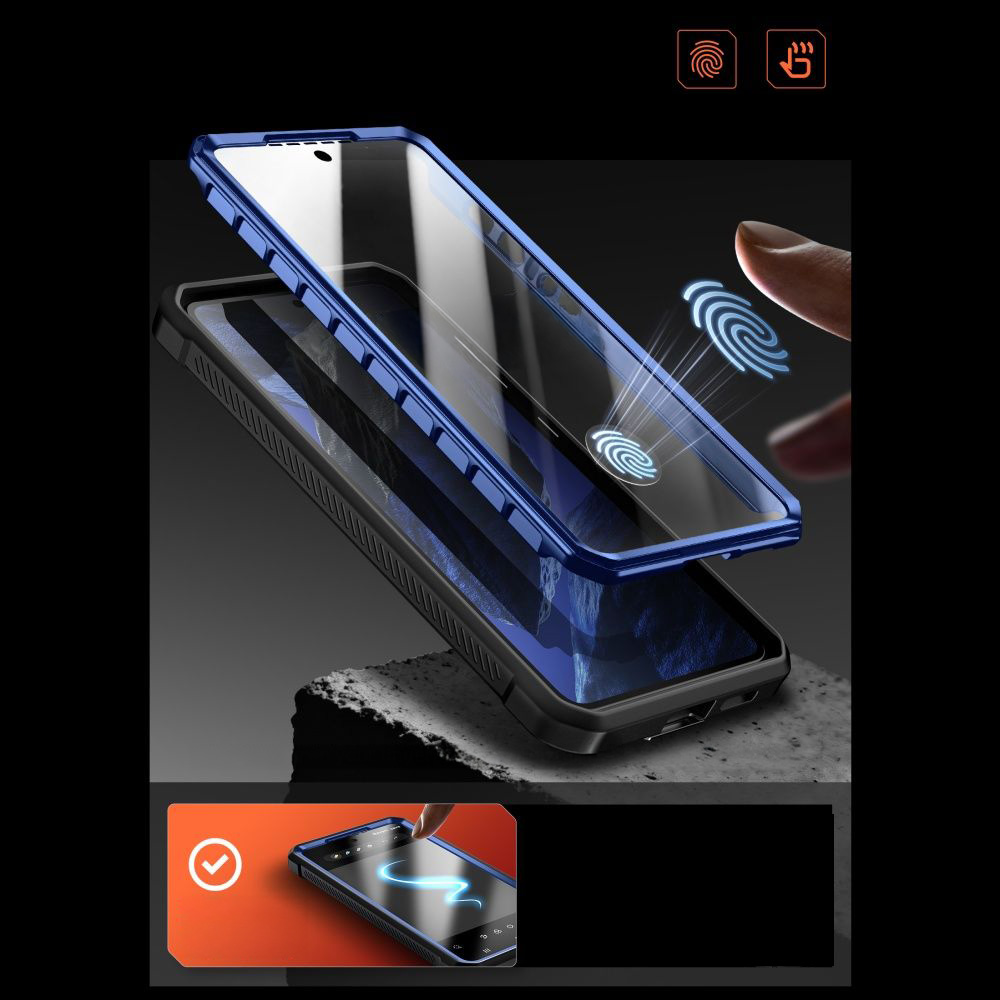 Etui pancerne Supcase Unicorn Beetle Pro Mag (SP + noSP) do Galaxy S26, niebiesko-czarne