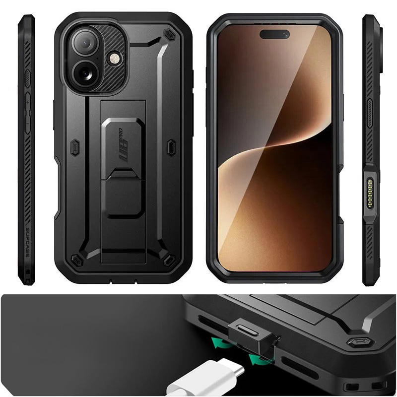 Etui pancerne Supcase Unicorn Beetle Pro (CC) do iPhone 17, czarne