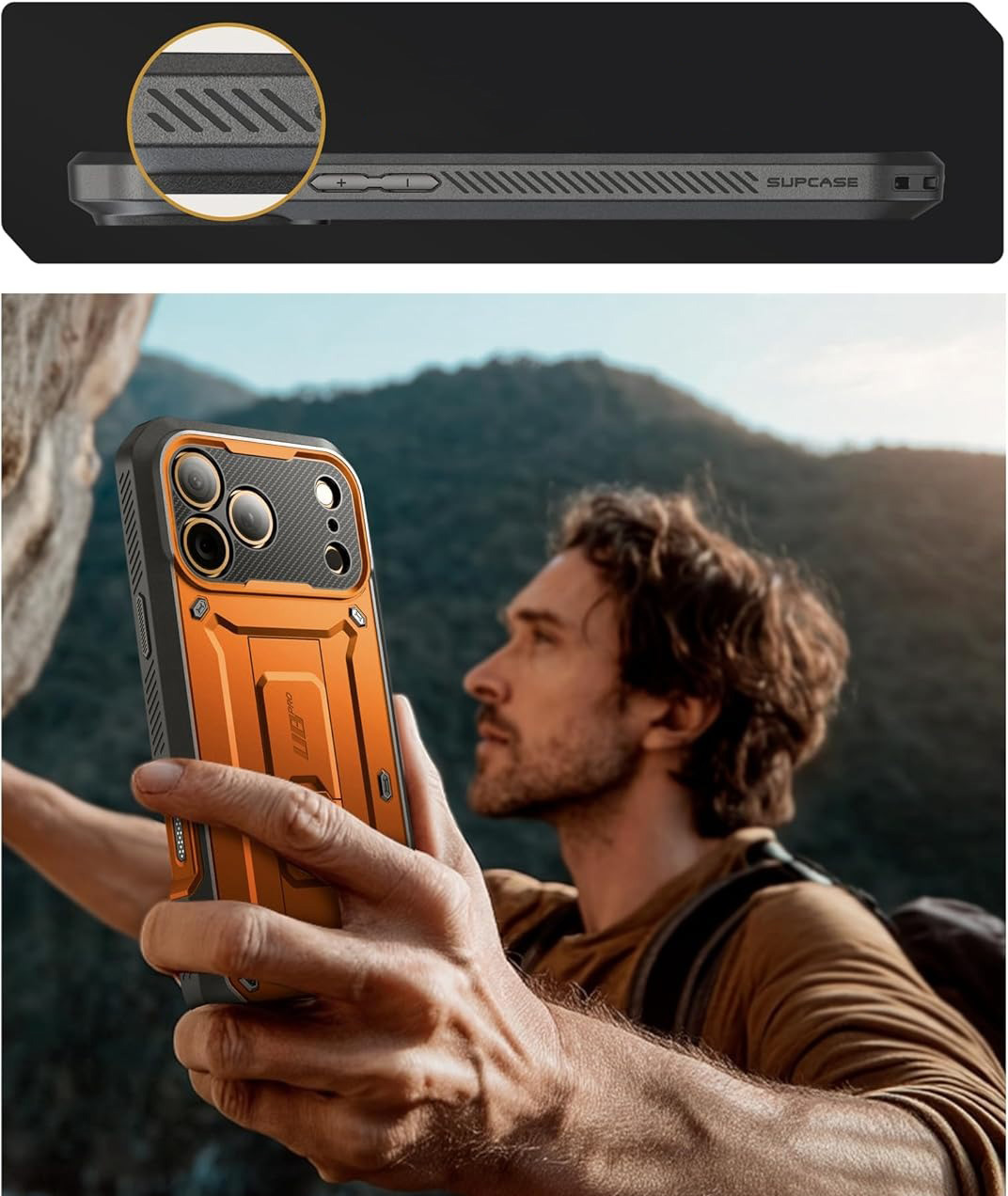 Etui pancerne Supcase Unicorn Beetle Pro (CC) do iPhone 17 Pro, pomarańczowe