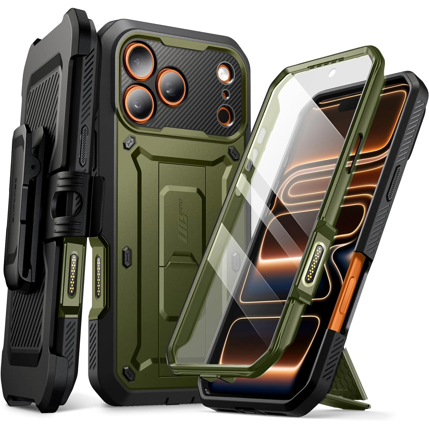 Etui pancerne Supcase Unicorn Beetle Pro (CC) do iPhone 17 Pro, zielone
