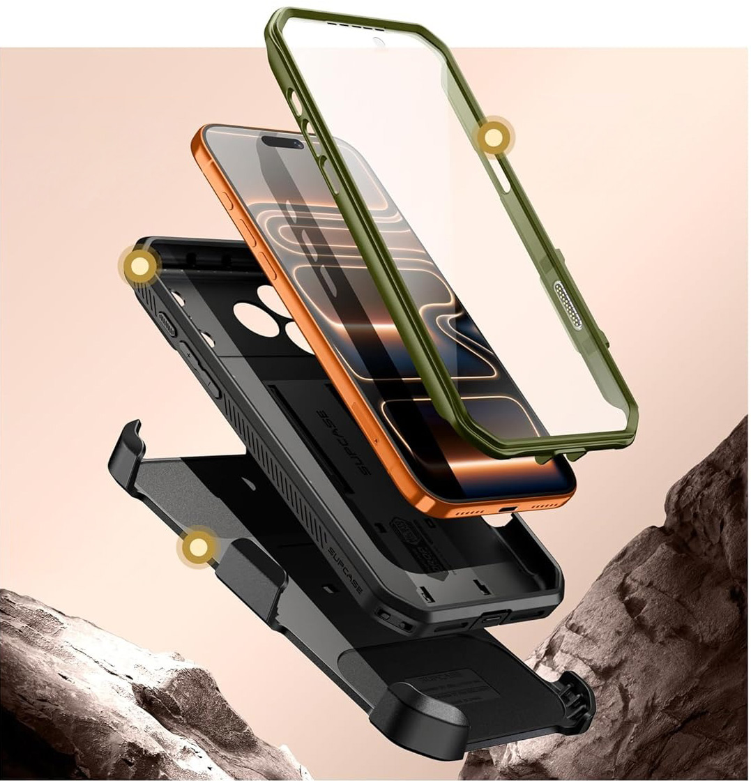 Etui pancerne Supcase Unicorn Beetle Pro (CC) do iPhone 17 Pro, zielone