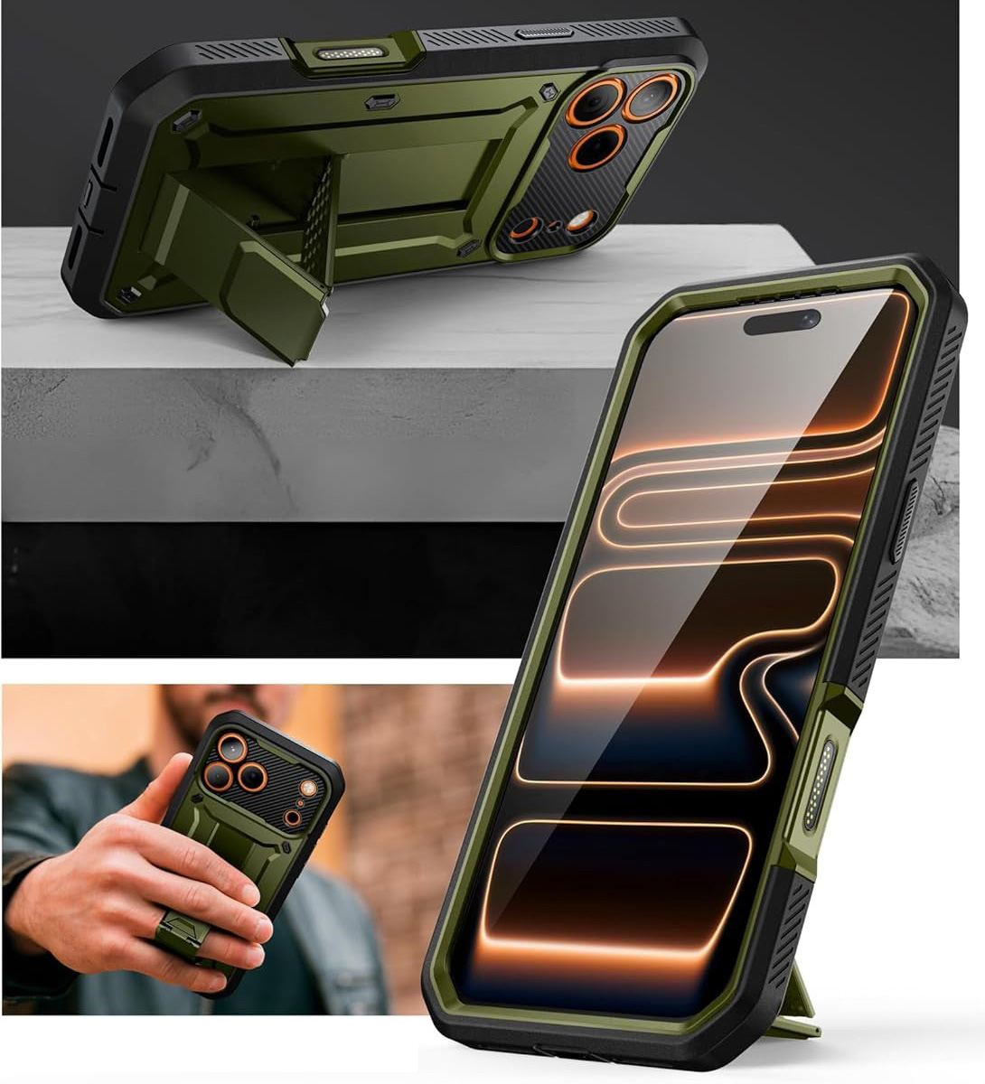 Etui pancerne Supcase Unicorn Beetle Pro (CC) do iPhone 17 Pro, zielone