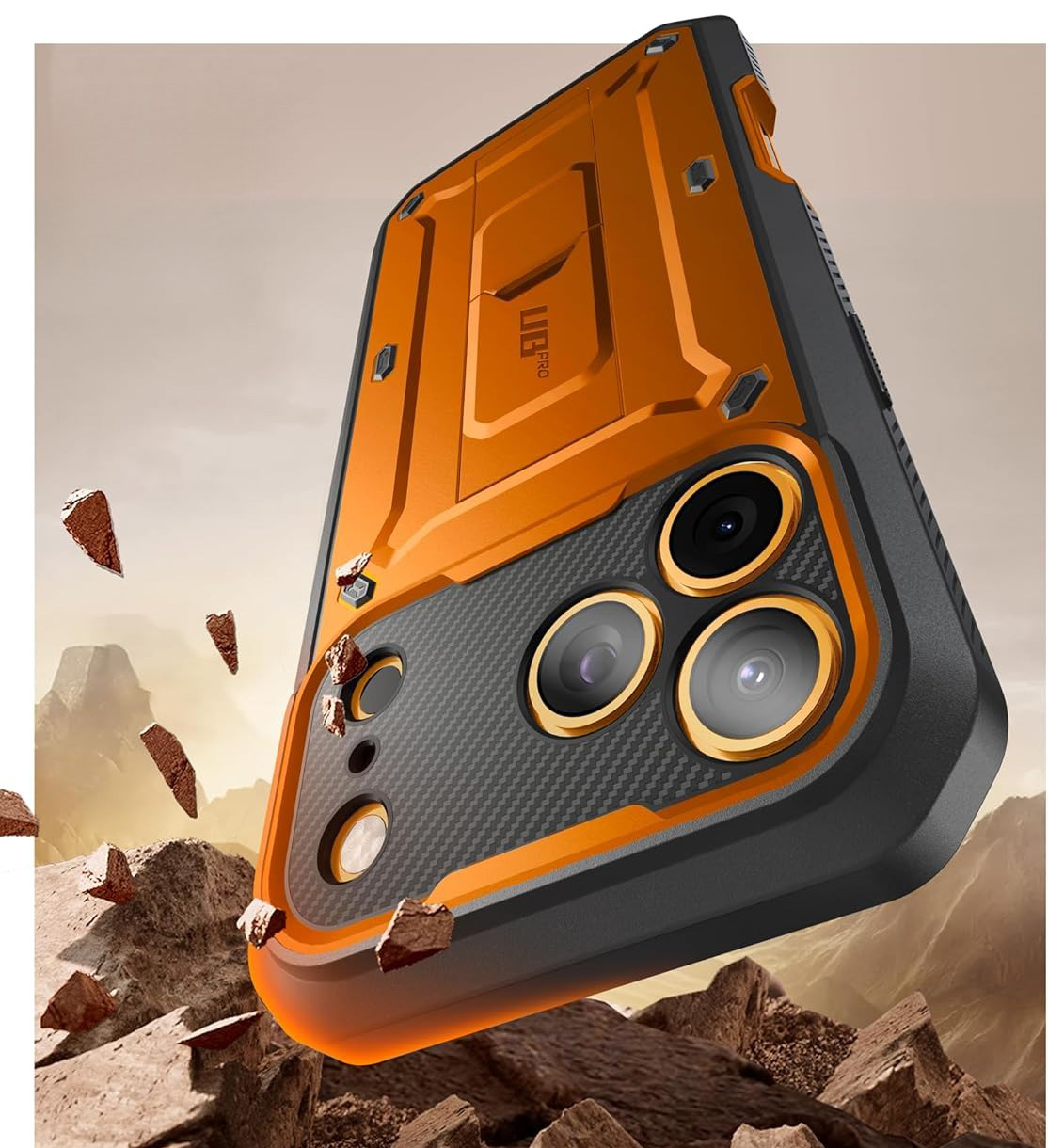 Etui pancerne Supcase Unicorn Beetle Pro (CC) do iPhone 17 Pro Max, pomarańczowe