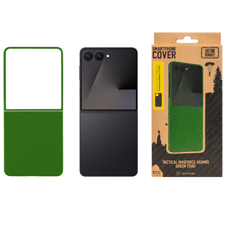 Pancerne etui Tactical MagForce Aramid do Samsung Galaxy Z Flip7, zielone