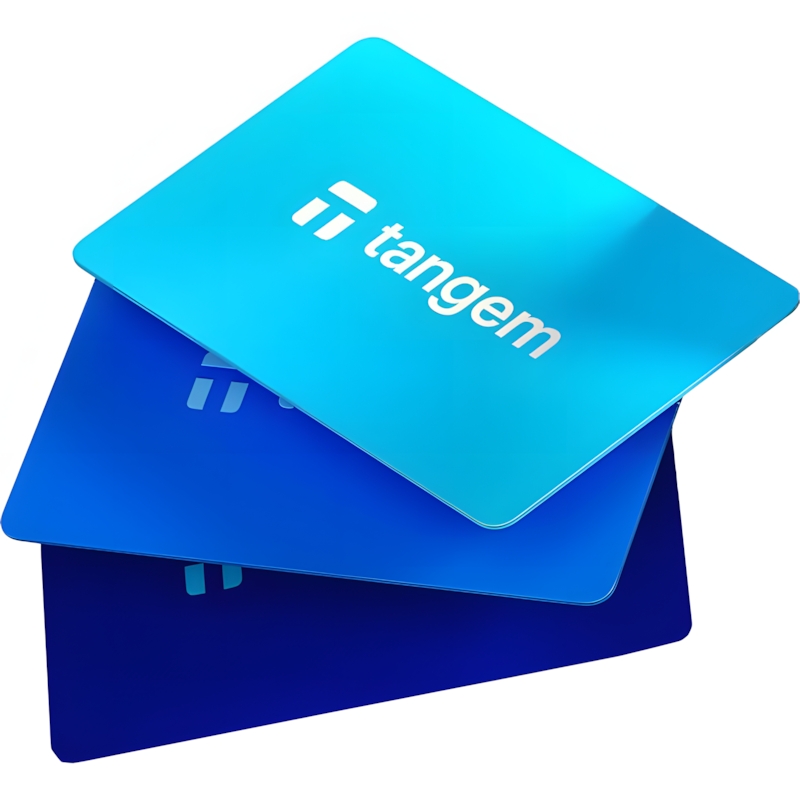 Portfel sprzętowy do kryptowalut Tangem Wallet Hyperblue, zestaw kart NFC, 3 sztuki
