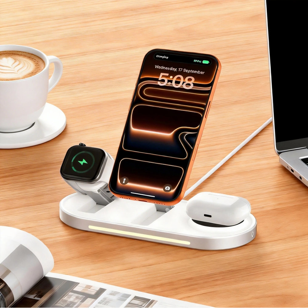 Tech-Protect A51 , USB-C i inteligentne zasilanie wielu urządzeń, szeroka kompatybilność z adapterami, wydajne ładowanie, biała