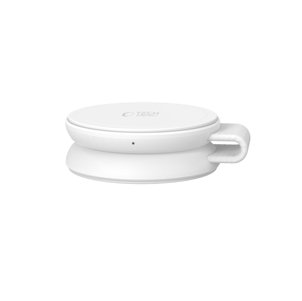 Tech-Protect A55 2in1, bezprzewodowa ładowarka Qi2.2 25W do smartfona i Apple Watch, biała