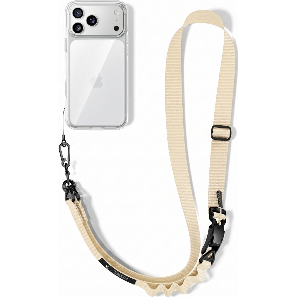 Uniwersalna smycz strap crossbody do telefonu Tech Protect C9S, bezowa