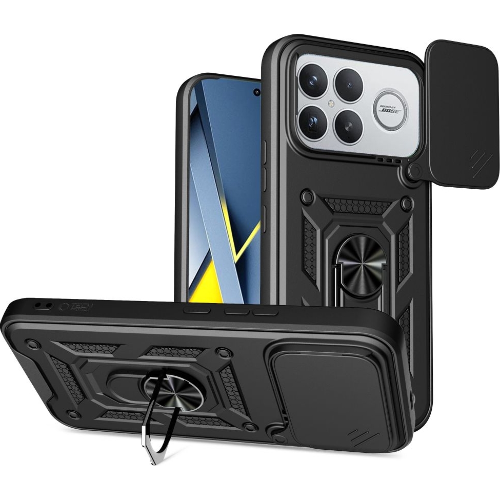 Tech-Protect Camshield Pro to eleganckie etui w kolorze czarnym do Xiaomi POCO F8 Ultra.