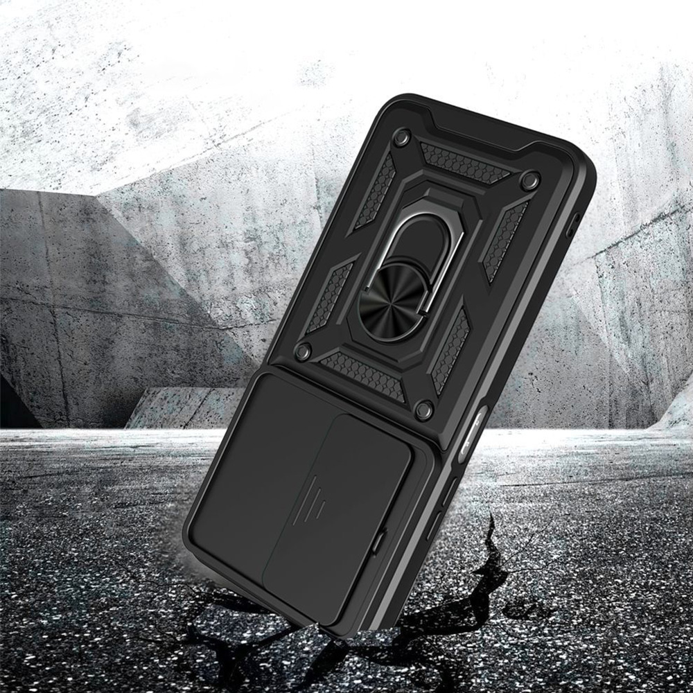 Etui z ringiem Tech-Protect Camshield Pro do Xiaomi Redmi 15 4G / 5G, czarne