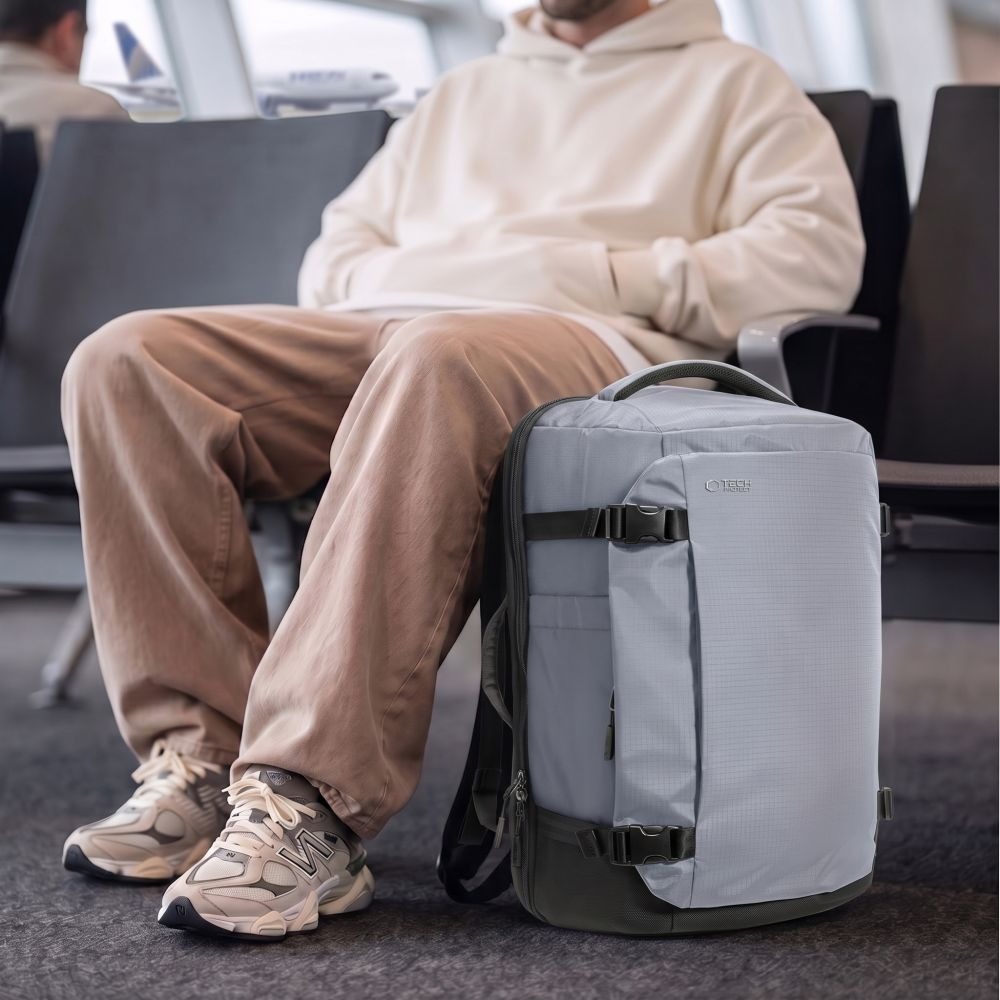 Plecak podróżny z miejscem na laptopa Tech-Protect Defender S70 Travel Laptop, szary