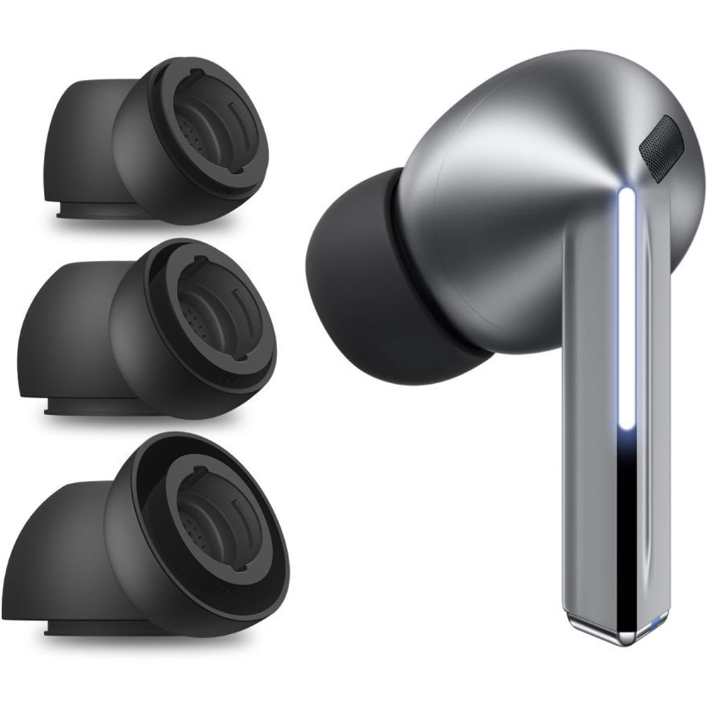 Nakładki douszne do słuchawek, Tech-Protect Ear Tips 3-pack do Galaxy Buds 3 Pro, ciemnoszare