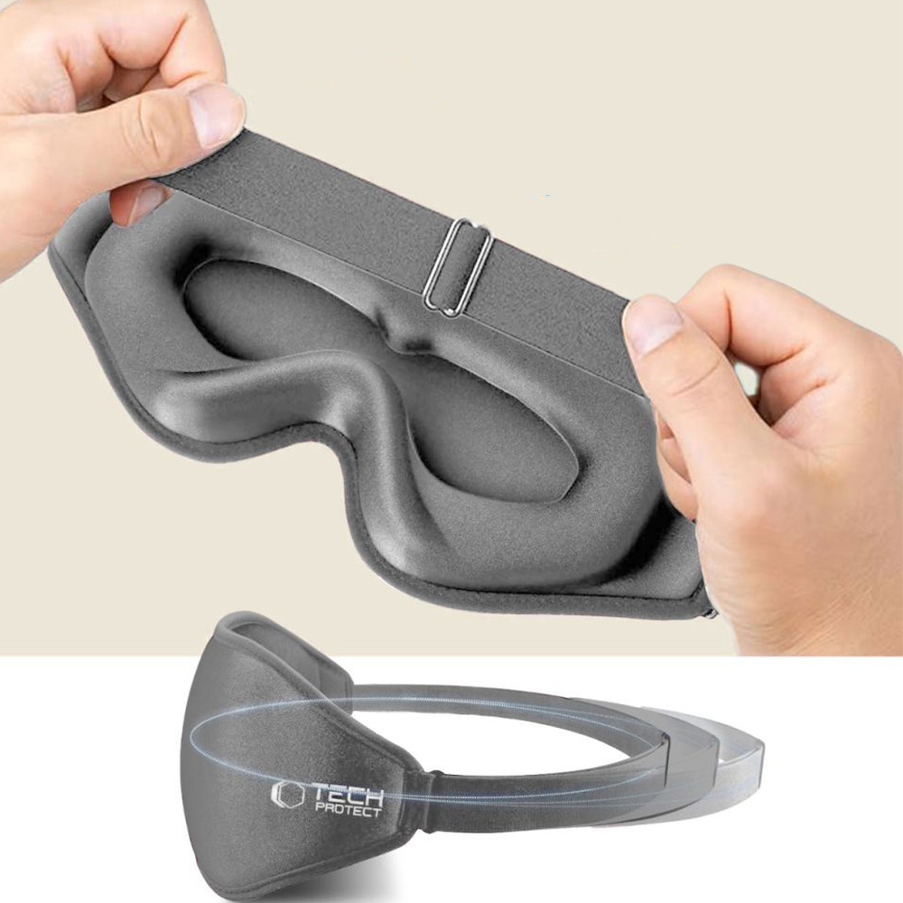 Maska na oczy bezuciskowa Tech-Protect Eyeshade Sleep, szara