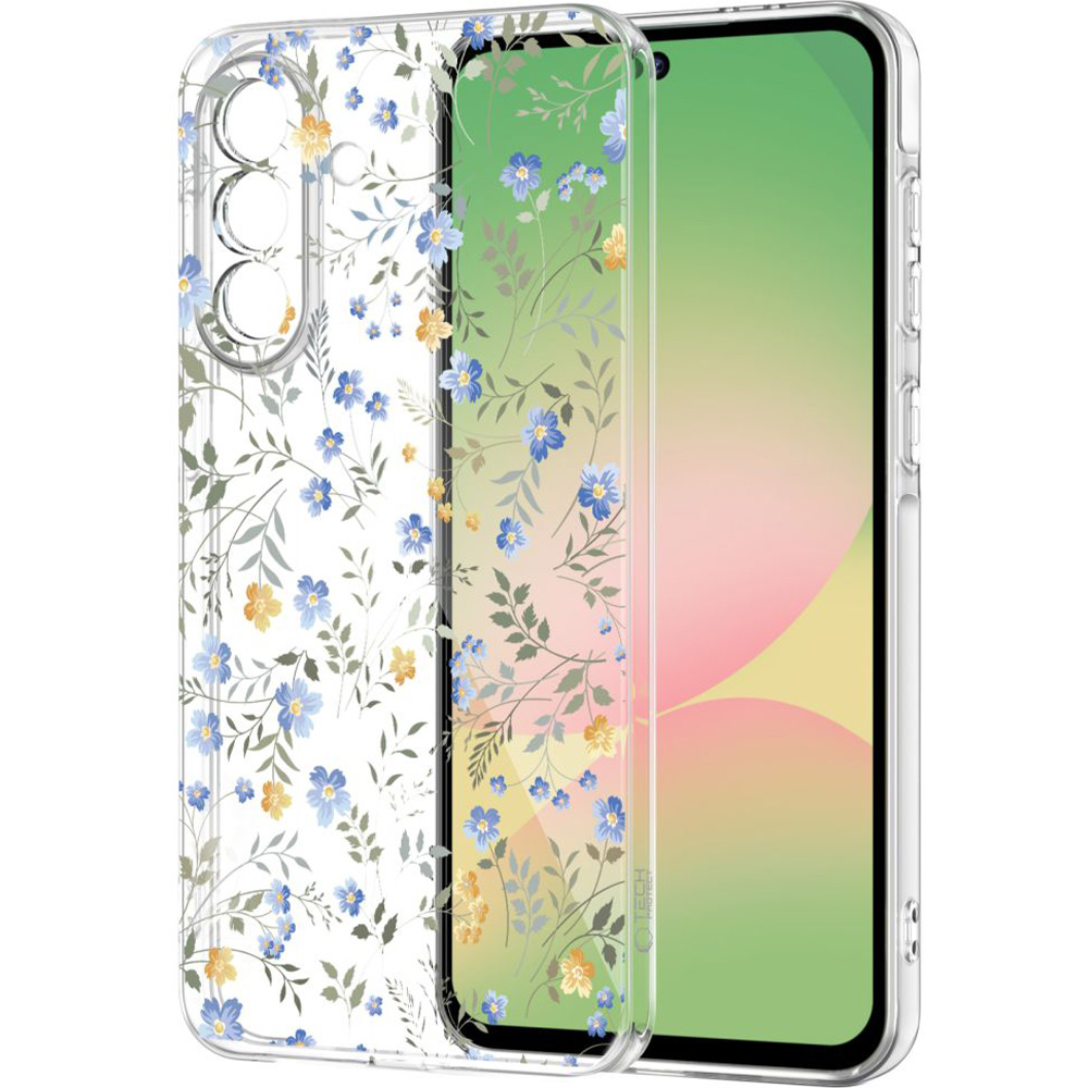 Etui Tech-Protect FlexAir do Galaxy A27 5G, przezroczyste z kwiatowym wzorem
