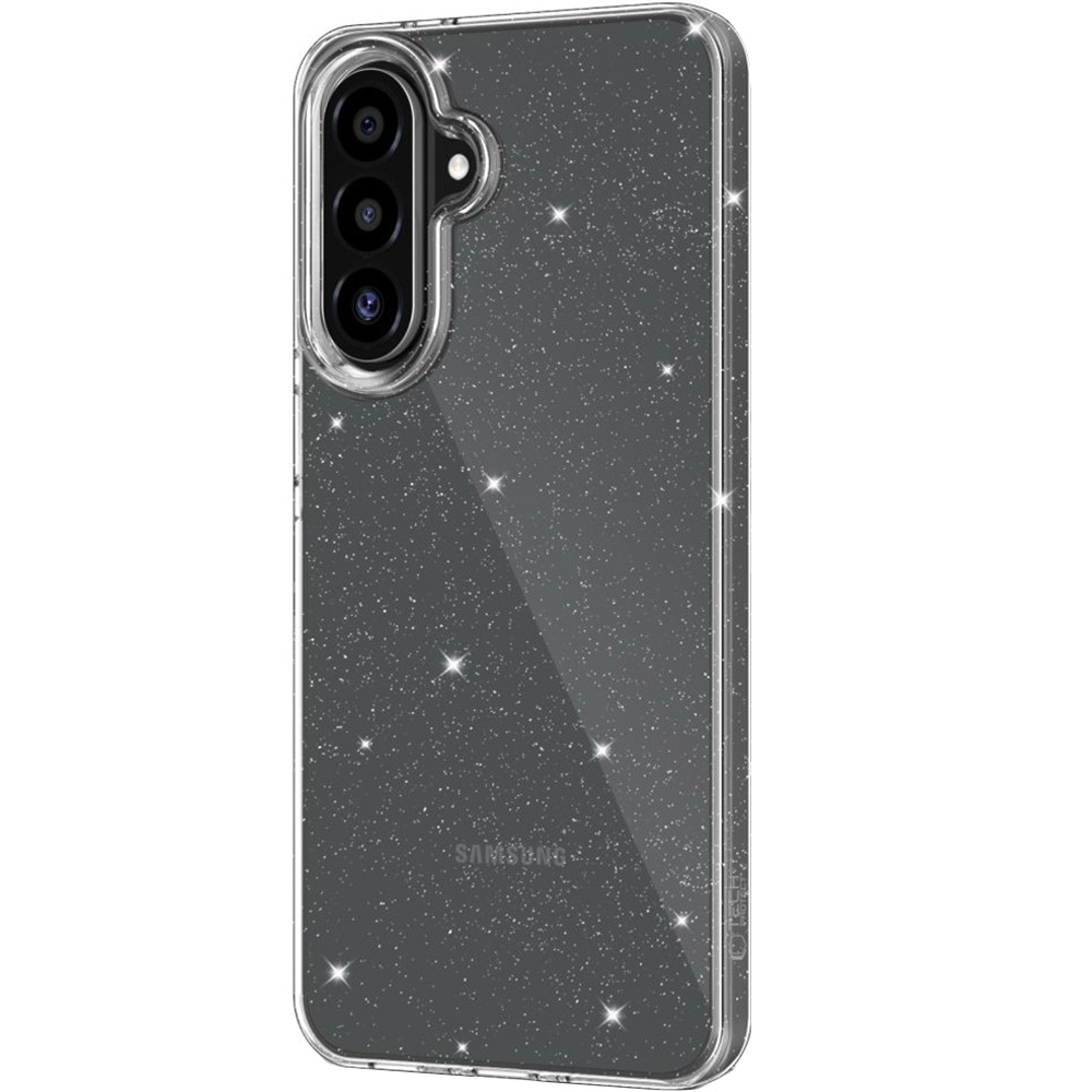 Etui Tech-Protect FlexAir do Galaxy A36 5G / A37 5G, przezroczyste z brokatem