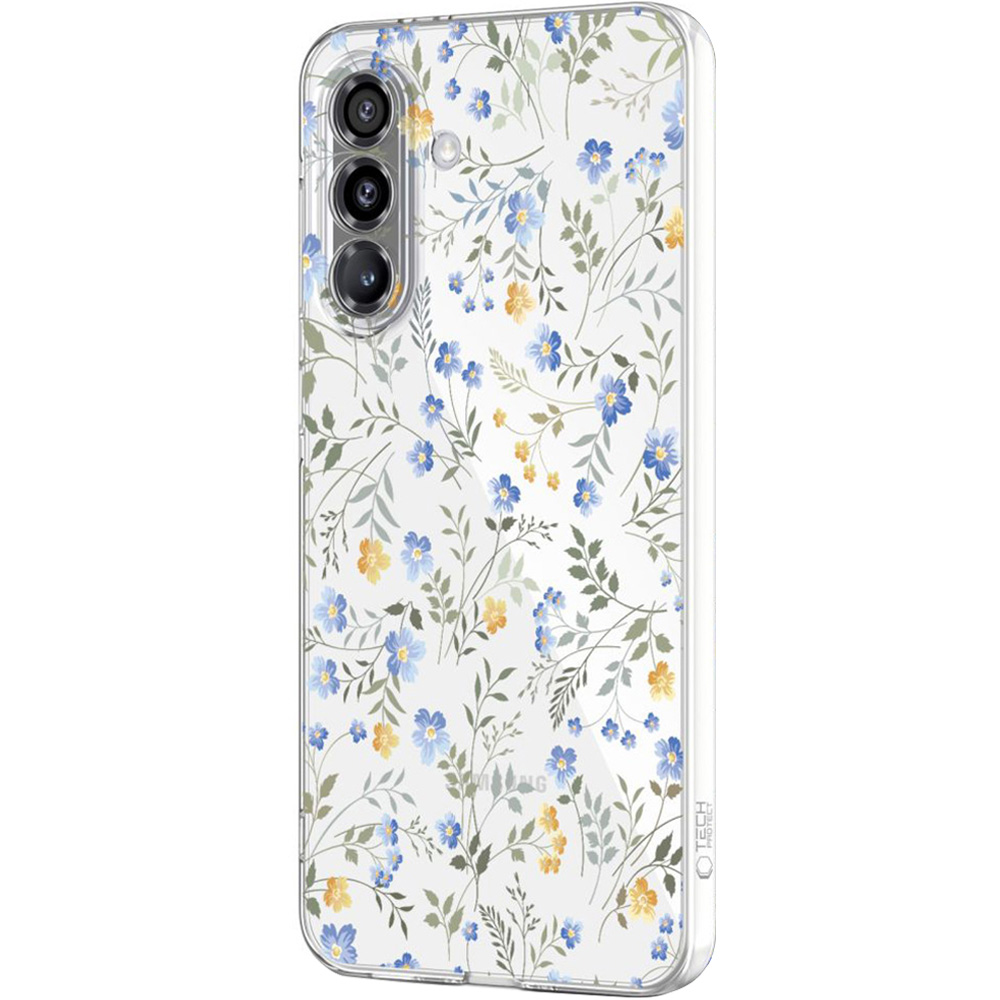 Etui Tech-Protect FlexAir do Galaxy A37 5G, przezroczyste z kwiatowym wzorem