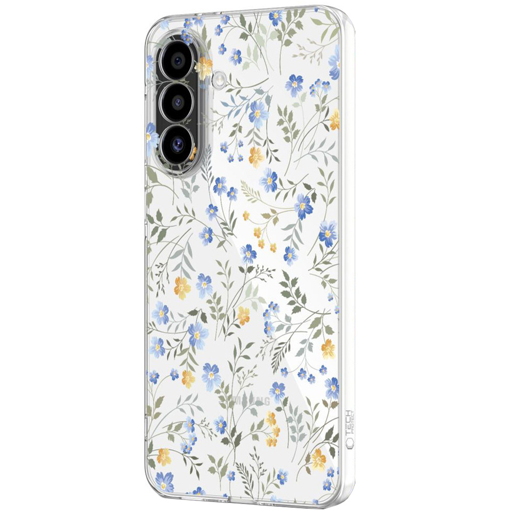 Etui Tech-Protect FlexAir do Galaxy A57 5G, przezroczyste z kwiatowym wzorem
