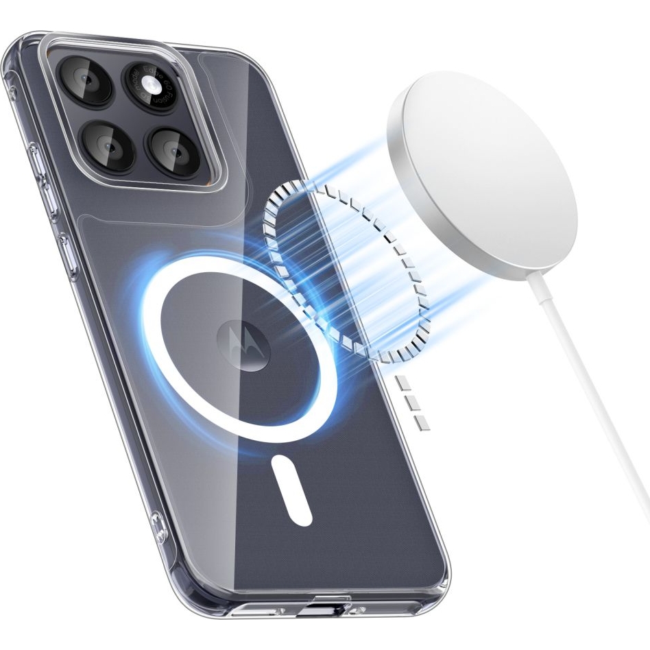 Etui Tech-Protect Flexair Hybrid do MagSafe do Motorola Edge 70 Fusion / Fusion+ Plus 5G, przezroczyste