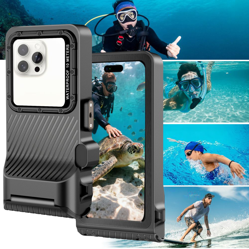 Etui wodoodporne Tech-Protect IPX8 Pro Universal Diving Waterproof Case do telefonu 4.7-6.9", czarno-szare