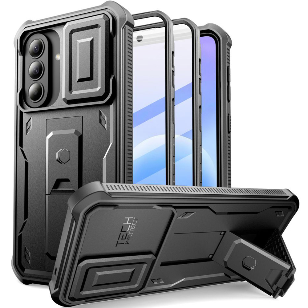Etui pancerne Tech-Protect Kevlar Cam+ 2-Set do Galaxy A57 5G, czarne