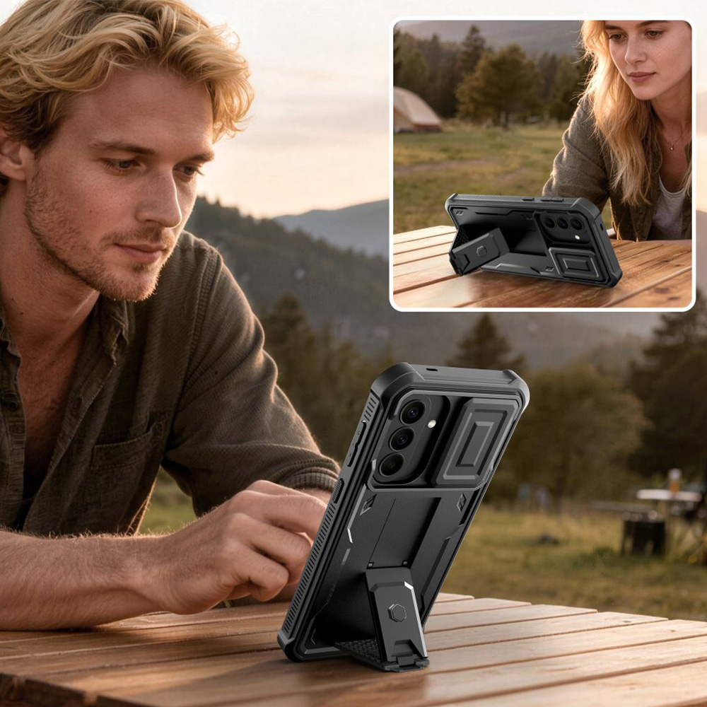 Etui pancerne Tech-Protect Kevlar Cam+ 2-Set do Galaxy A57 5G, czarne