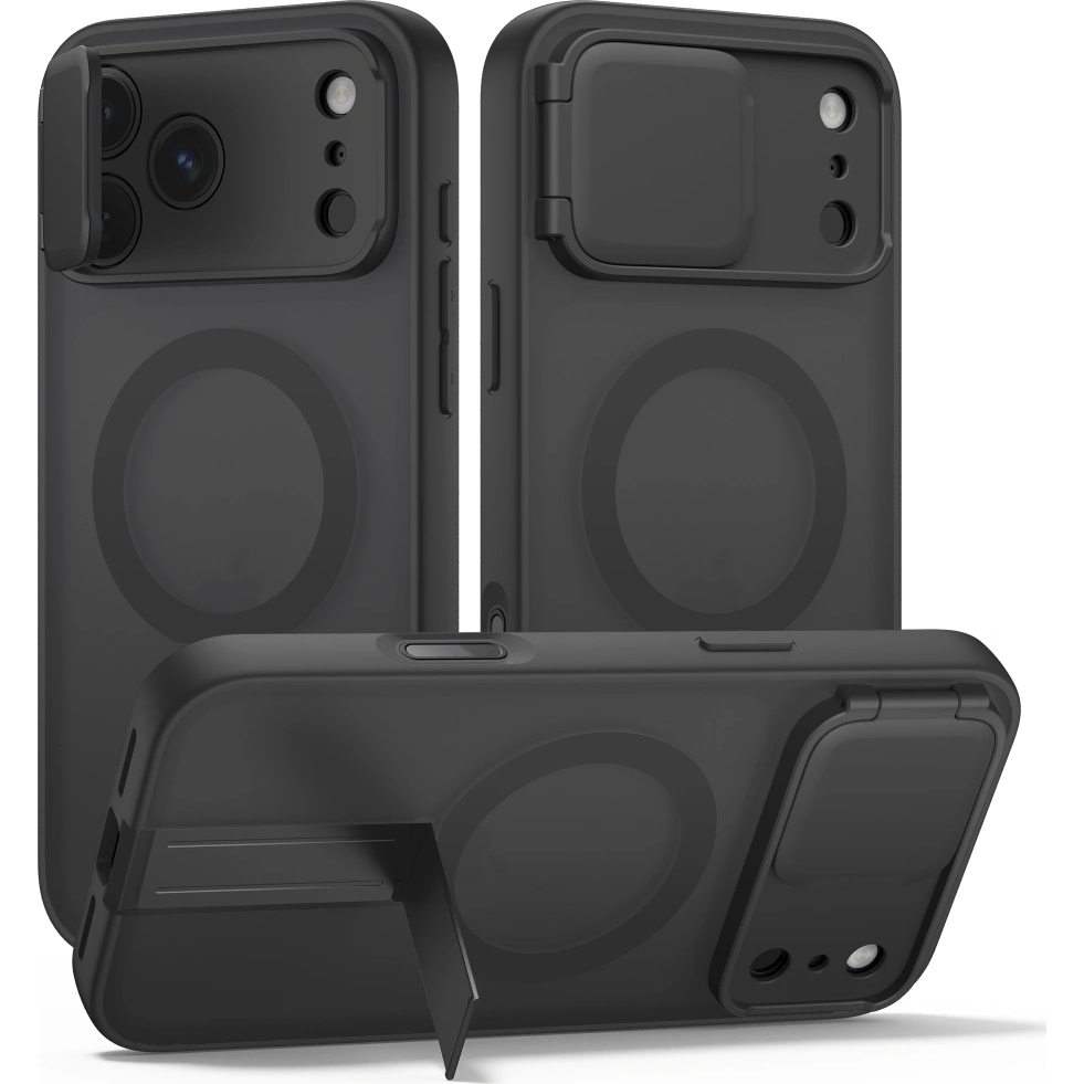Etui z osłoną aparatu Tech-Protect Kevlar Aura do iPhone 18 Pro 17 Pro do MagSafe, czarne