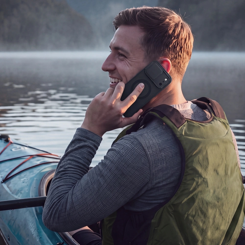 Etui z osłoną aparatu Tech-Protect Kevlar Aura do iPhone 18 Pro 17 Pro do MagSafe, czarne