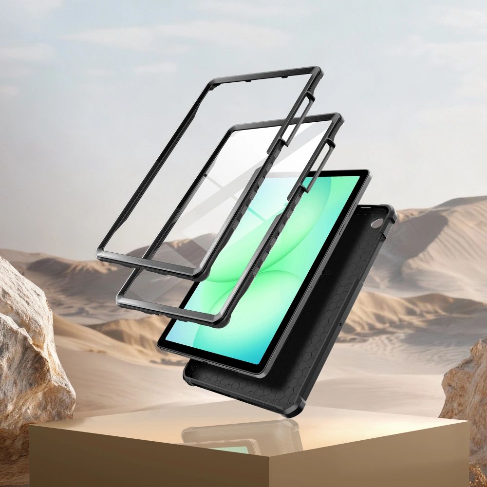 Etui pancerne z osłoną na ekran z wbudowaną podstawką Tech-Protect Kevlar Pro do Galaxy Tab A11 Plus / A9 Plus