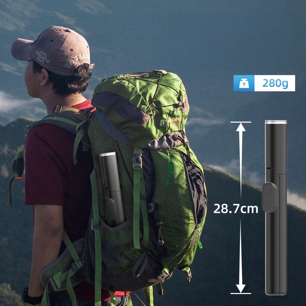 Tech-Protect Tech-Protect L09S Wireless Selfie Stick Tripod Bluetooth, stabilny uchwyt, szeroka kompatybilność, statyw, czarny