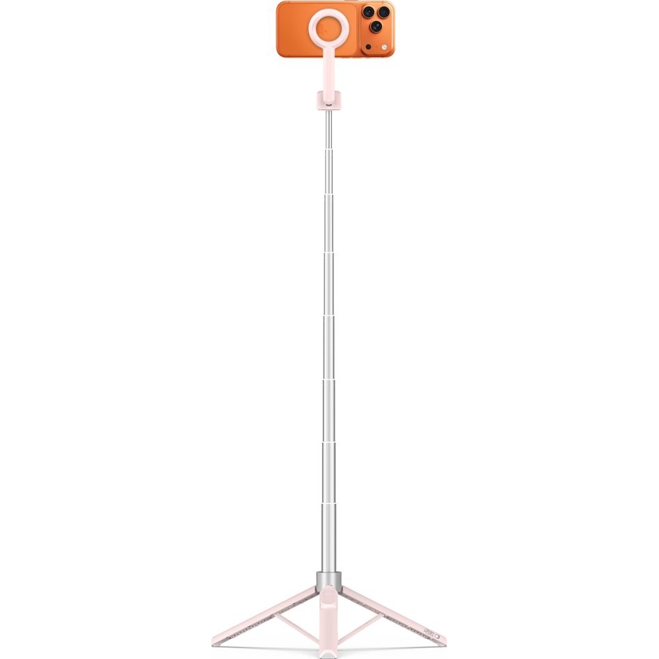 Tech-Protect L10S, magnetyczny uchwyt, selfie stick, niezawodny, różowy