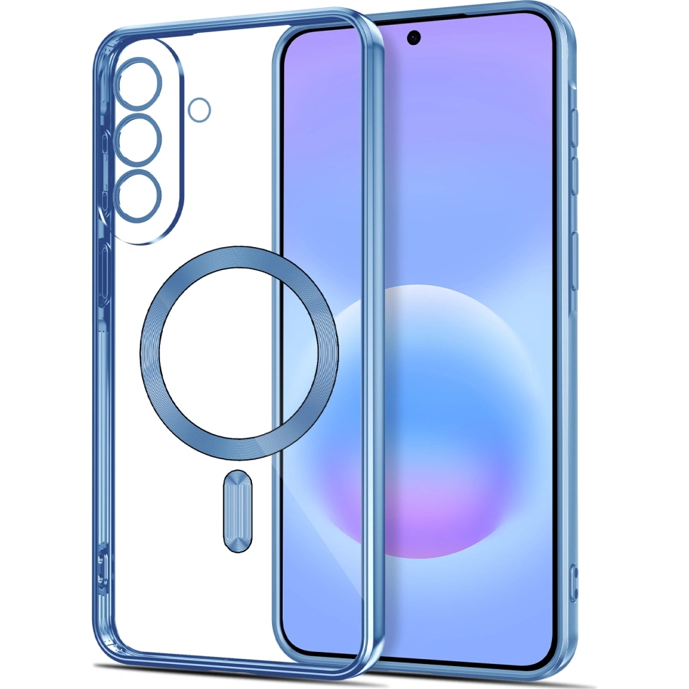 Etui z osłoną aparatu Tech-Protect MagFlex do Galaxy A37 5G, przezroczysto-niebieskie