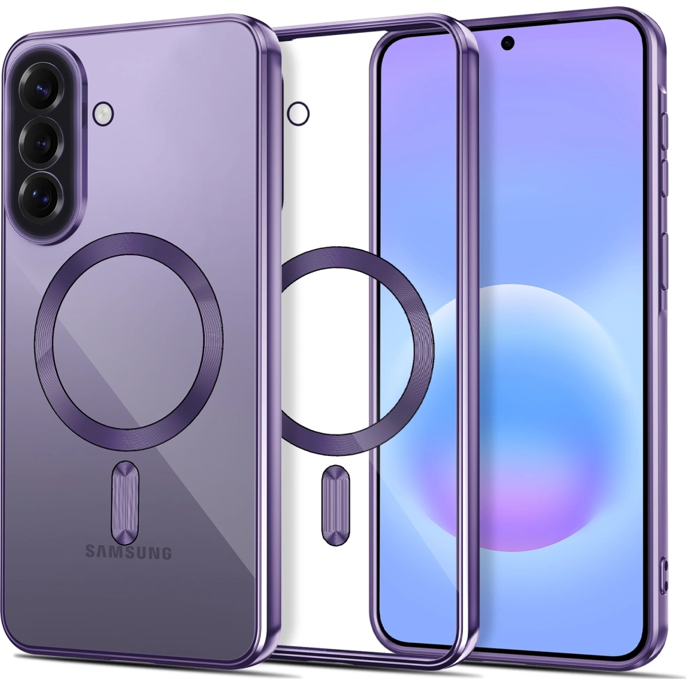 Etui z osłoną aparatu Tech-Protect MagFlex do Galaxy A37 5G, przezroczysto-fioletowe