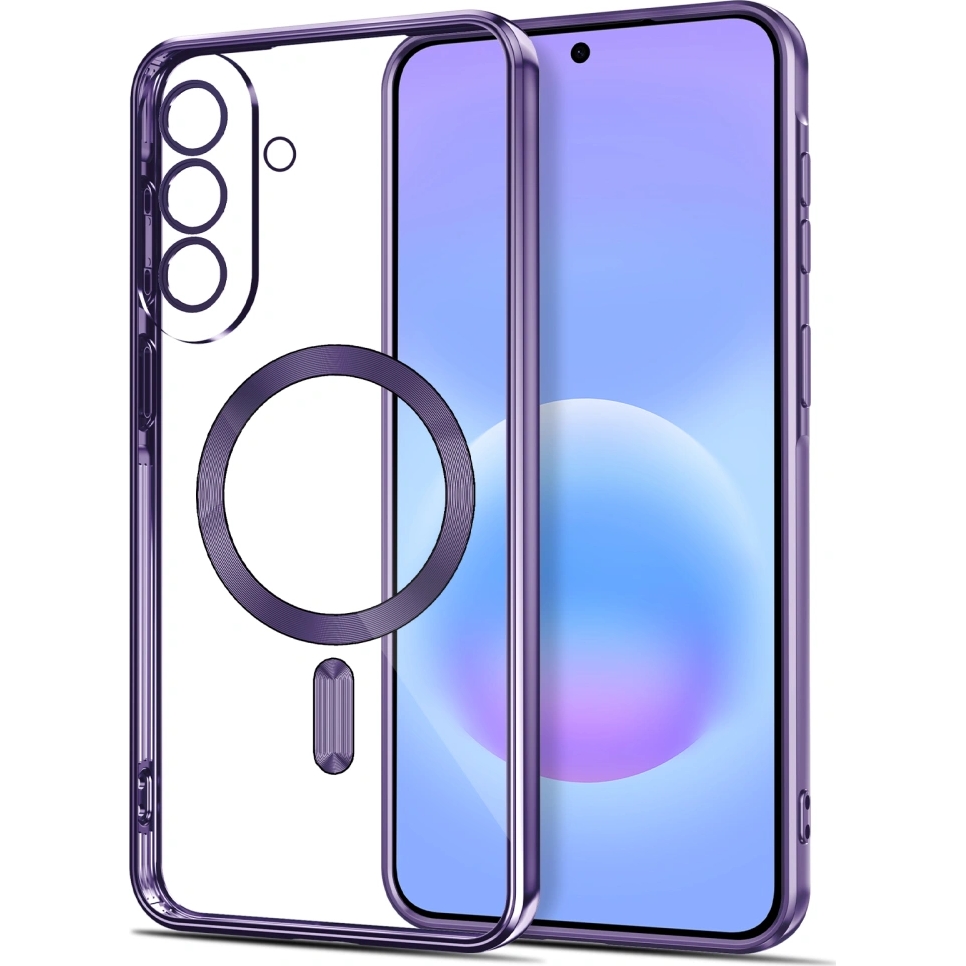 Etui z osłoną aparatu Tech-Protect MagFlex do Galaxy A37 5G, przezroczysto-fioletowe