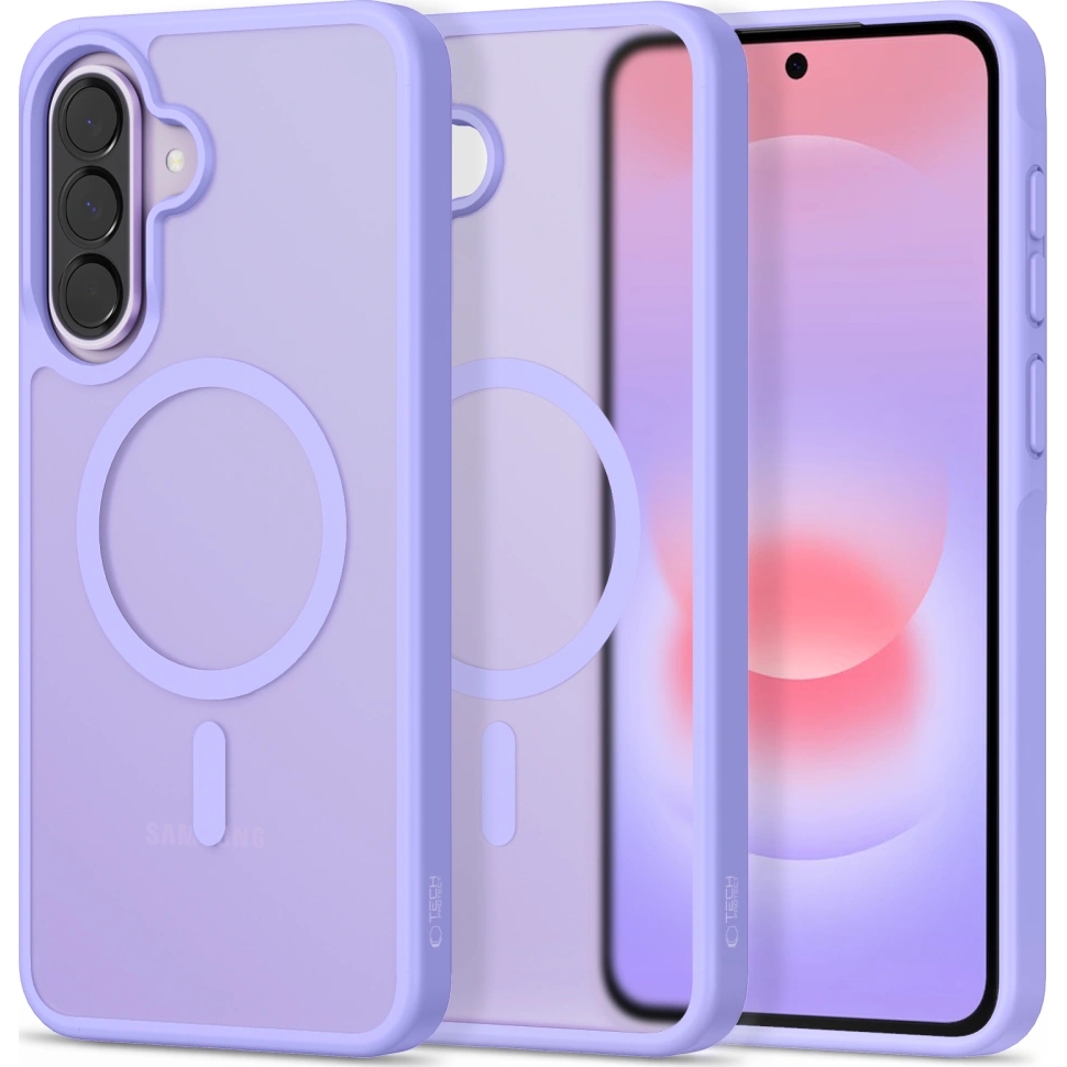 Etui Tech-Protect MagMat MagSafe do Galaxy A36 / A37 / A57, półprzezroczysty-fioletowy