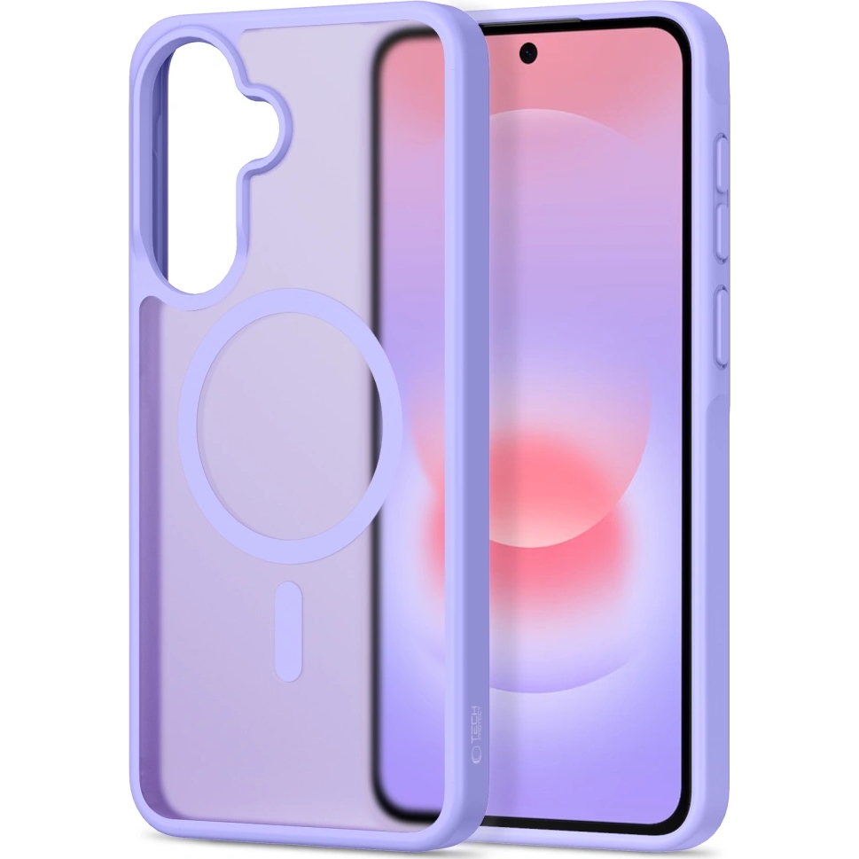 Etui Tech-Protect MagMat MagSafe do Galaxy A36 / A37 / A57, półprzezroczysty-fioletowy