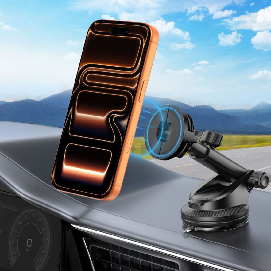 Uchwyt samochodowy Tech-Protect N56 Magnetic MagSafe Dashboard Vent Car Mount na deskę rozdzielczą, czarny