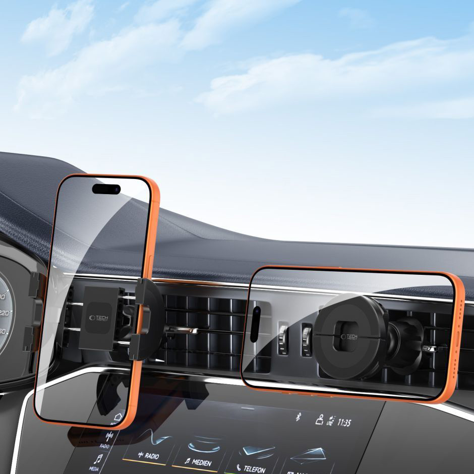 Uchwyt samochodowy Tech-Protect N62 Magnetic MagSafe Dashboard Vent Car Mount z mocowaniem na kratkę wentylacyjną, czarny