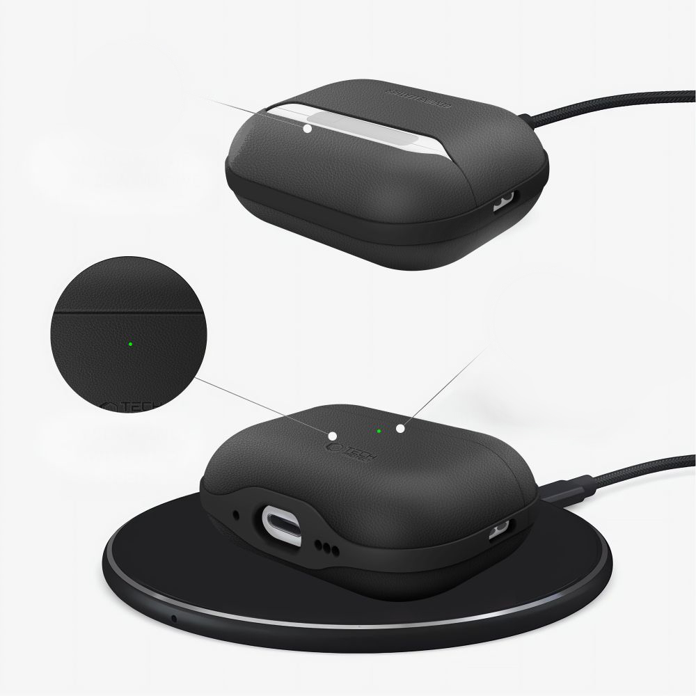 Etui Tech-Protect NaturalFit do AirPods Pro 3, czarne
