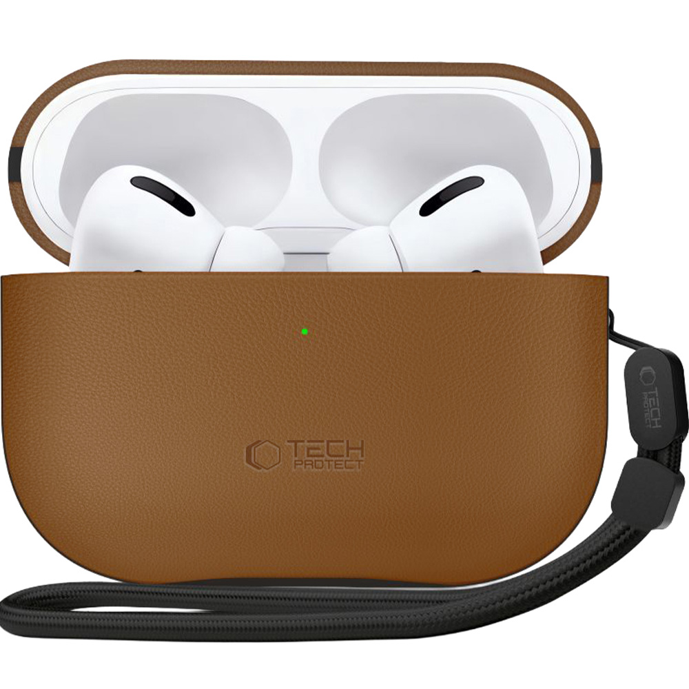 Etui Tech-Protect NaturalFit do AirPods Pro 3, brązowe