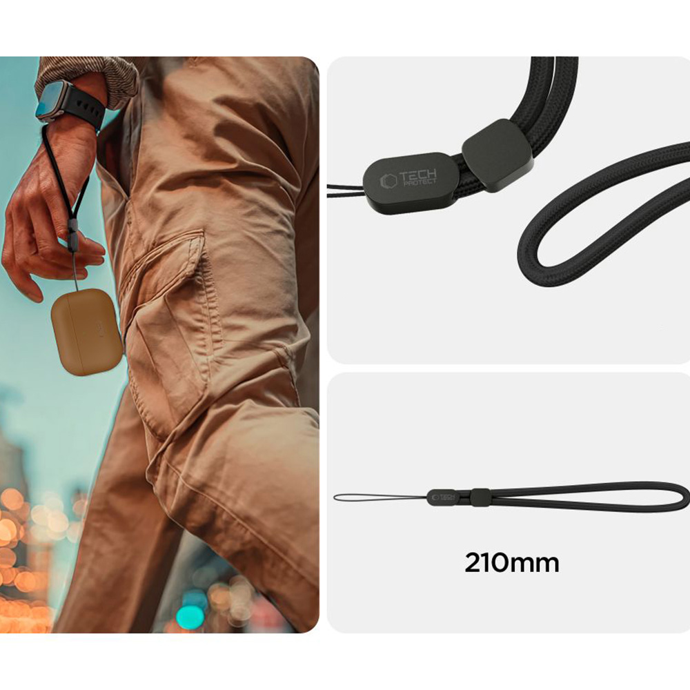 Etui Tech-Protect NaturalFit do AirPods Pro 3, brązowe
