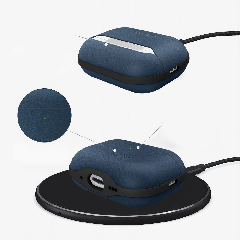 Etui Tech-Protect NaturalFit do AirPods Pro 3, granatowe