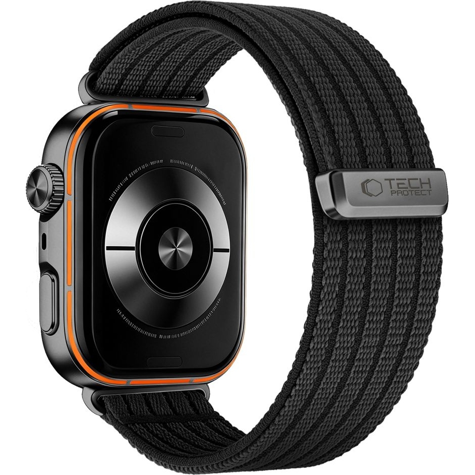 Tech-Protect Nylon Strap to nylonowy pasek do zegarka w kolorze czarnym