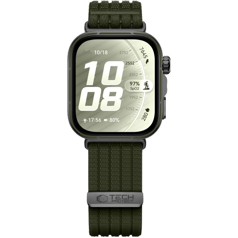 Tech-Protect Nylon Strap to nylonowy pasek do zegarka w kolorze zielonym